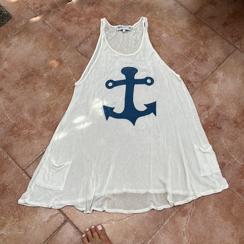 Wild fox coverup knit with anchor